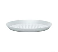 Plaque à pizza ronde perforée en aluminium pour une cuisson uniforme et une répartition rapide de la chaleur et une base croustillante Argenté (A-27,9 cm)