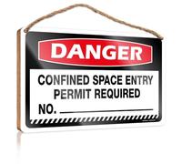 Plaque accessoire - Surface peinte et autorisée seulement/décoration de maison de campagne | Décoration de porte d'entrée à suspendre en cas de danger permis d'entrée dans un espace confiné requis