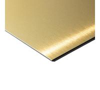 Plaque Aluminium Composite Aspect Or Brossé, épaisseur 3 mm, Hauteur 20 cm (Longueur 30 cm)
