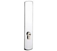 Plaque aveugle pour porte - alu chromé - EA 195 mm - Riv-Bloc VACHETTE