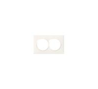 Plaque carrée 2 postes DOOXIE avec entraxe 57mm - blanc