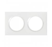 Legrand Plaque carrée Dooxie 600802 - 2 postes - Thermoplastique - Blanc