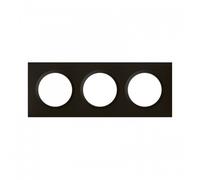 Plaque carrée - 3 postes - Dooxie - noir LEGRAND