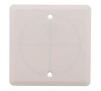 Plaque carrée blanche - NO NAME - 85x85mm - Épaisseur 8mm - Pour boîte d'encastrement
