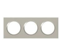 Plaque carrée Dooxie - 3 postes - Entraxe 71mm - Plume G