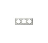 Plaque carrée dooxie 3 postes finition effet aluminium