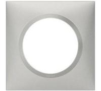 Plaque carrée monobloc Dooxie - 1 poste- Effet aluminium aluminium G