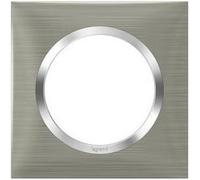 Plaque carrée monobloc Dooxie - 1 poste- Effet inox brossé G