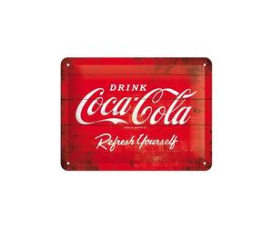 Plaque Coca Cola en métal 20x15 cm