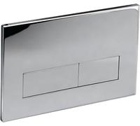 Plaque commande WC suspendu pour Geberit Sigma01 20 30, Chrome | Plaque de Chasse WC Double Touche, Panneau de Commande Durable avec Réglage du Débit, 246x164 mm