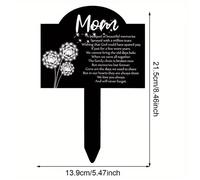 Plaque commémorative étanche - Phoesky - 13.9x21.5 cm - Noir - Ornement de cimetière - Décoration de jardin - Sympathie