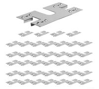 Plaque conductrice photovoltaïque en acier inoxydable 304 pour tapis de mise à la terre pour rails en alliage d'aluminium, système de montage de toit, argent, lot de 50 ou 100 (50 pièces)