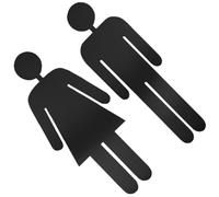 Plaque D’identification des Toilettes Hommes Femmes en Acier Inoxydable