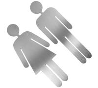 Plaque D’identification Toilettes Hommes Femmes en Acier Inoxydable