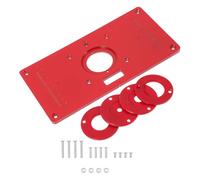 Plaque D’insertion pour Table de Défonceuse 235x120x8mm Rouge | Alliage D’aluminium, Anneau D’insertion Précis, Assemblage, Fraisage et Rainurage pour Bricolage Bois