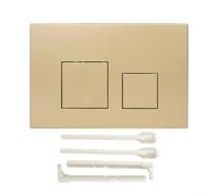 Plaque d'actionnement de chasse d'eau double pour WC Geberit 01 10 20 21 30 50 60 UP300 avec boutons et cadre finition chromée - Accessoire de salle de bain (doré)