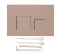 Plaque d'actionnement de chasse d'eau double pour WC Geberit 01 10 20 21 30 50 60 UP300 avec boutons et cadre finition chromée - Accessoire de salle de bain (Kaki)