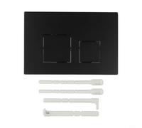 Plaque d'actionnement de chasse d'eau double pour WC Geberit 01 10 20 21 30 50 60 UP300, boutons et cadre chromés, accessoire de salle de bain (noir)