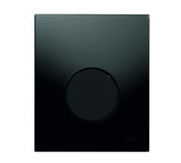 Plaque d'actionnement d'urinoir TECE Plaque d'actionnement d'urinoir TECEloop verre y compris cartouche, 9242657, Couleur: Verre Noir, Bouton Noir