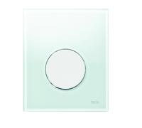 Plaque d'actionnement d'urinoir TECE Plaque d'actionnement d'urinoir TECEloop verre y compris cartouche, 9242650, Couleur: Verre Blanc, Bouton Blanc