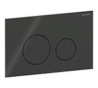Plaque d'actionnement ronde Sigma 40 Geberit , ronde, noire, pour double chasse d'eau, ronde
