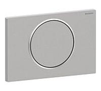 Plaque d'actionnement Sigma 10 Round 115758SN5 Plaque/bouton en acier inoxydable brossé, poli, acier inoxydable, pour chasse Geberit eau-arrêt-chasse d'eau