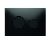 Plaque d'actionnement TECE WC Verre TECEloop pour la technologie à double quantité, 9240657, Couleur: Verre Noir, Bouton Noir