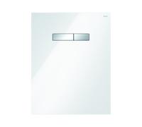 TECE Plaque de commande TECElux 9650001, verre blanc, bouton chromé, commande manuelle