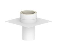 Plaque d'adaptation jusqu'à 450°C/N1 - double paroi - Jeremias DW-WHITE 180 mm