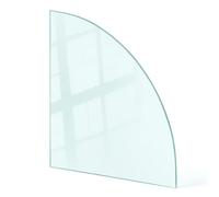 Plaque d'Angle pour Poêle ¼ 100x100 cm | Transparent | Quart de Cercle | Ignifuge | Résistant à la Chaleu | Anti-Salissures | Bords Polis Sécurisés | Facile à Nettoyer | Durable Plaque