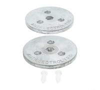 Plaque d'anode en zinc pour piscines d'eau salée - Panier d'écumoire de rétention de poids sacrificiel, protection de pompe à anode 74,7 mm (2 pièces)