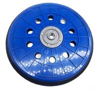 Plaque d'appui de polissage de 22,9 cm, patin de ponçage de 215 mm, 10 trous, filetage de 14 mm pour ponceuse à cloison sèche, extraction de poussière, matériau PP bleu