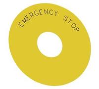 Plaque d'avertissement « ARRÊT D'URGENCE » Siemens, jaune