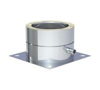 Plaque de base avec purge latérale pour montage sur socle - double paroi - TEC-DW-STANDARD 115 mm