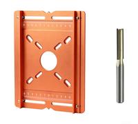 Plaque de base de rail de guidage en aluminium, 6 mm d'épaisseur, outil de rainurage pour le travail du bois avec échelle gravée pour la coupe, compatible avec les grandes et petites défonceuses (B)