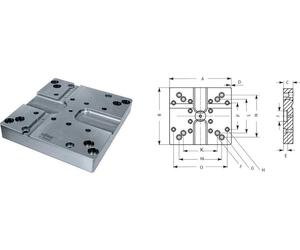 Plaque de base KP DUO-TURM RKK-2+RKE,-Z-D-3 164020