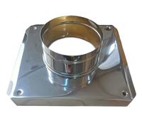 Plaque de base pour cheminée, en acier inoxydable 120 mm, 240x240 mm, plaque de socle, plaque de sol, hotte de cheminée, chapeau de cheminée, fixation de cheminée