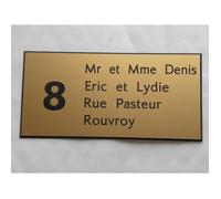 Plaque de boite aux lettres, porte 4 lignes + numéro ft 48 x 100 mm