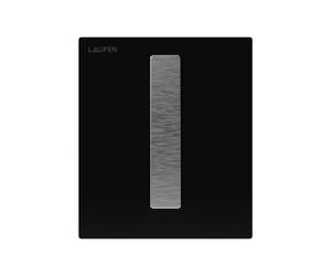 Plaque de cde urinoir lis ineo au102 en verre noir bouton acier br 125x10x145 - LAUFEN H9091021240001