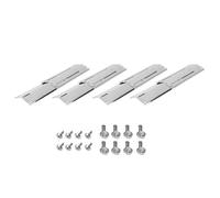 Plaque de chaleur en acier inoxydable de 8 pcs ajustable un barbecue Réglage de la grille de gaz Ensemble de recouvrement de cuisson extérieur Kit de cuisine for la cuisine 298-563mm