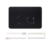 Plaque de chasse d'eau à deux boutons pour Geberit UP300 UP320 Série 01 10 20 21 30 50 60 Pièce de rechange pour chasse d'eau WC Robinet design moderne Montage facile Plastique robuste Blanc (noir)