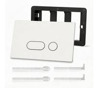 Plaque de chasse d'eau blanche, à deux volumes de chasse, compatible avec les mécanismes Geberit Sigma, incluant le mécanisme