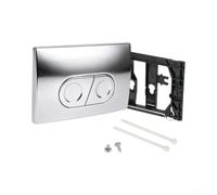 Plaque de chasse d'eau double bouton de chasse d'eau en ABS | Panneau de chasse d'eau double 24,6 cm pour systèmes de toilettes dissimulés compatibles, design en ABS lisse et facile à