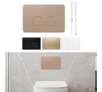 Plaque de chasse d'eau double pour Geberit série 01 10 | 20 21 30 50 60 UP300 UP320 Réservoir, design minimaliste moderne, installation pour panneau de rechange, blanc
