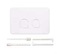 Plaque de chasse d'eau double pour WC Geberit Up300 Up320 et toutes les séries 01 10 20 21 30 50 60 - Panneau de réservoir en plastique blanc avec design minimaliste pour rénovation de salle de bain