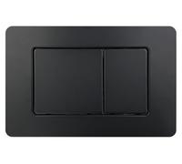 Plaque de chasse en acier inoxydable noir mat pour systèmes Geberit Duofix Sigma/Delta/Basic