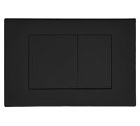 Plaque de chasse en noir mat, avec double bouton-poussoir, compatible avec Geberit