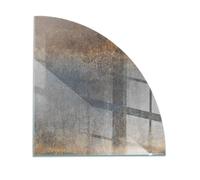 Plaque de Cheminée 1/4 100x100 cm Imprimé Élégant Rond pour Poêle Protecteur de Sol Résistant à la ChaleurPlaque de Protection Contre Les Étincelles - Modèle texturé Abstrait