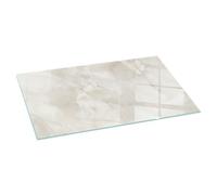 Plaque de Cheminée 100x50 Rectangular Base de Foyer Imprimé Plaque de Protection Contre Les Étincelles Élégant Protecteur de Sol Résistant à la Chaleur - Motif marbre Naturel