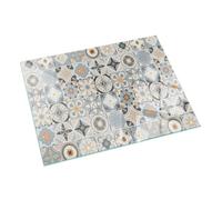 Plaque de Cheminée 120x80 cm Protecteur de Sol pour Poêle Résistant à la ChaleurPlaque de Protection Contre Les Étincelles Imprimé Élégant Rond - Motifs de mosaïque dans Les Carreaux